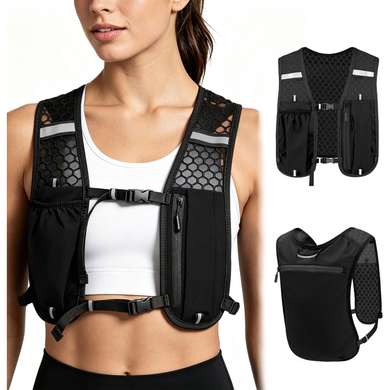 Cycling Gear Vest - WOOJACK Hydration Running Vest Lightweight Water