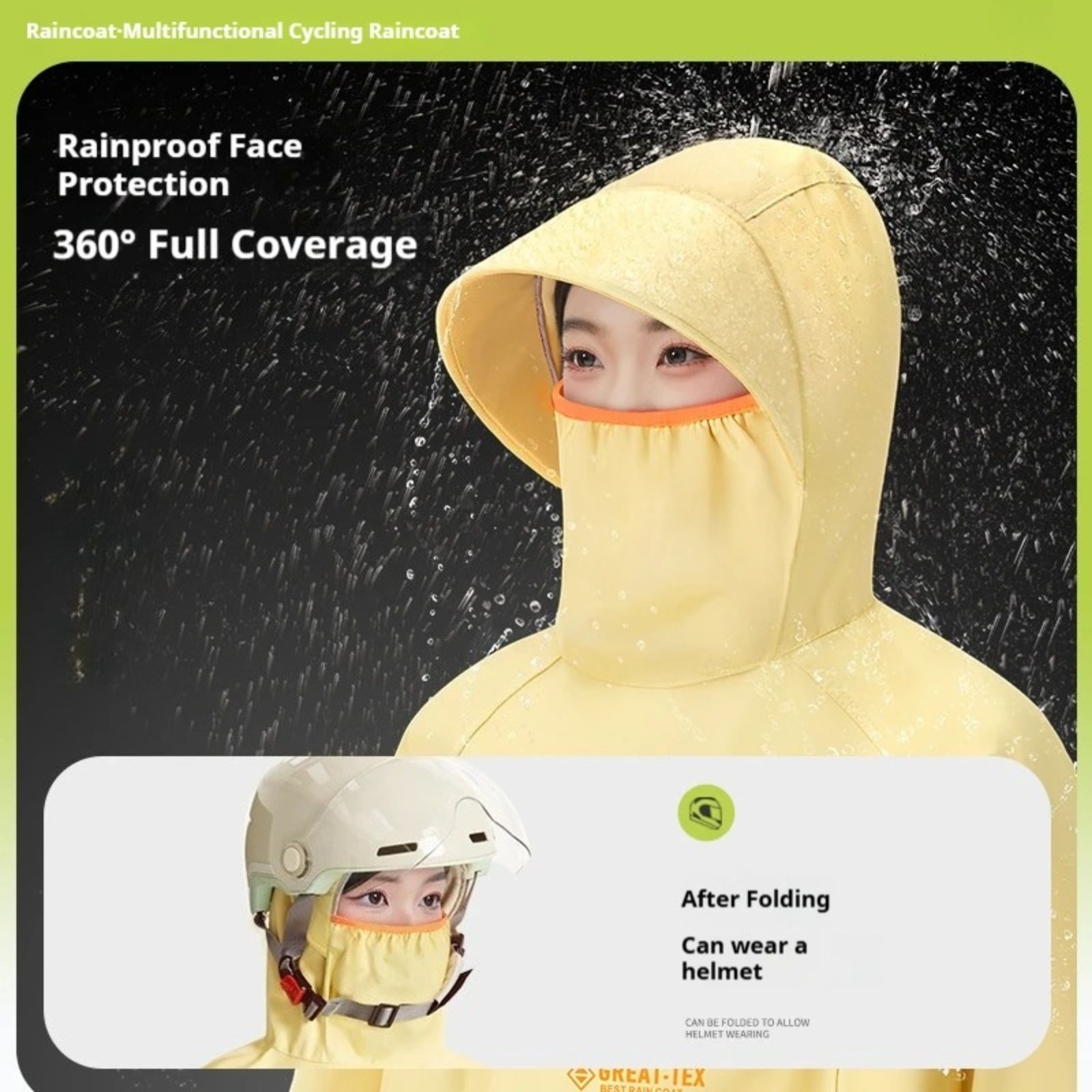Waterproof Rain Poncho Cycling - огляд і ціна Cycling Gear For Rain