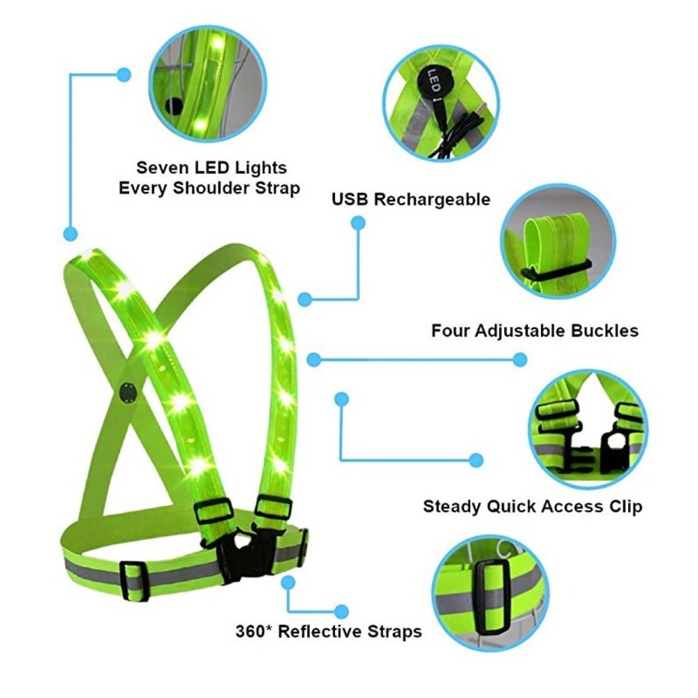 New Polyester LED Safety Vest  - огляд і ціна Cycling Gear Vest