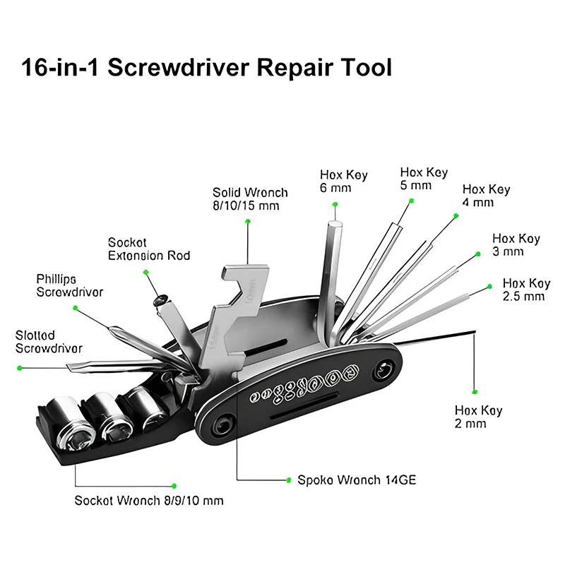 Portable Bicycle Repair Tools  - огляд і ціна Bicycle Repair Kit